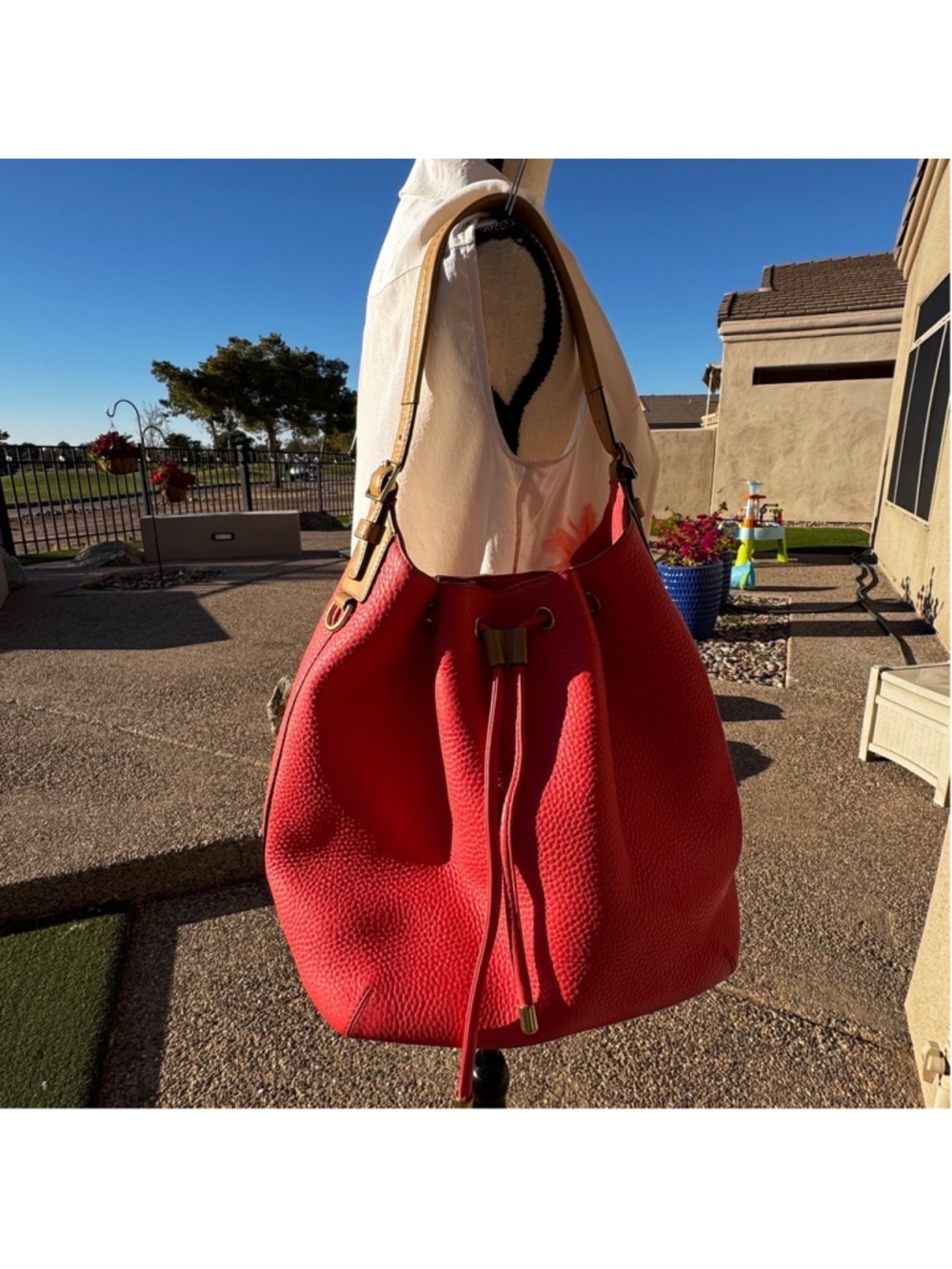 Coach Legacy Drawstring Bucket Bag Vintage 2013 Large - Persimmon - Picture 11 of 11